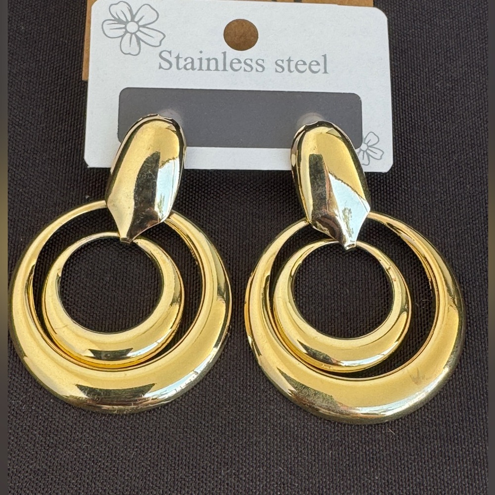 PERI’S Stainless Steel Gold Earrings